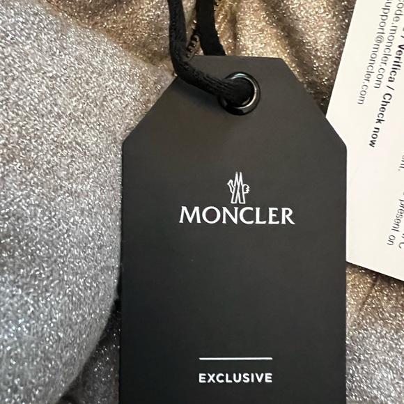 Moncler Grey Cardamine Faux Fur-trimmed Metallic Wool Down Jacket Size Small - Picture 9 of 9